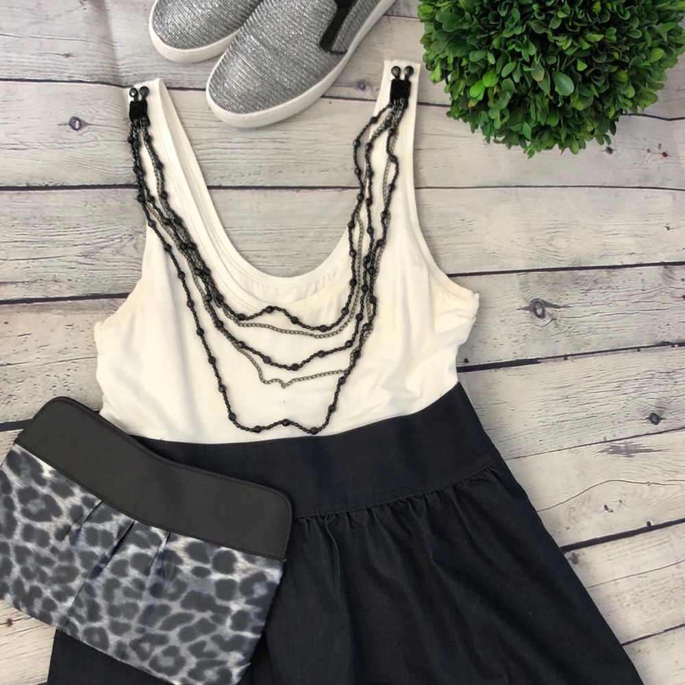 👗 Express | two tone tank dress - Picture 1 of 8